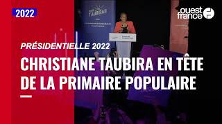 « Nous voulons une gauche unie »  Christiane Taubira arrive en tête de la primaire populaire [upl. by Divaj]