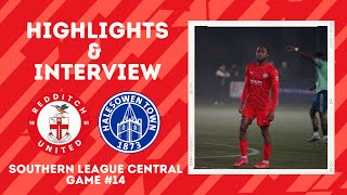 HIGHLIGHTS amp INTERVIEW  Redditch United vs Halesowen Town [upl. by Siskind847]