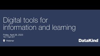 DataKind Digital Tools for Information  Learning [upl. by Elocan476]