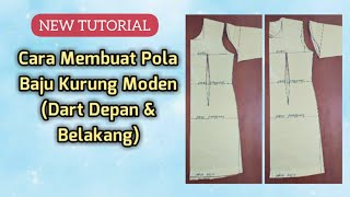 Pola Baju Kurung Moden Dart Depan amp Belakang [upl. by Niveb]