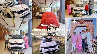 Taking Delivery of New Car Kia Sonet Gravity Edition Roshan Kia newcar newone kia [upl. by Cuttie]