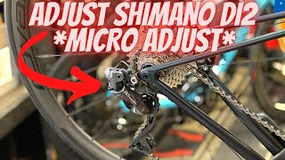 HOW TO ADJUST MICRO ADJUST ANY SHIMANO DI2 ULTEGRA 80508070 DURAACE 91509170 EASY [upl. by Sharline]