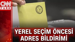 Yerel seçim öncesi adres değişikliği bildirimi için son tarih 1 Ekim [upl. by Hanus]