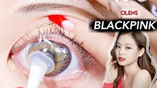 Trying on BLACKPINK CONTACTS with SUCTION TOOL [upl. by Llenra]