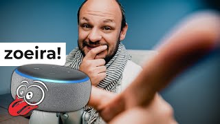 ALEXA É ZOEIRA Comandos Engraçados e Bizarros da Amazon Echo Alexa em Português [upl. by Roseline]