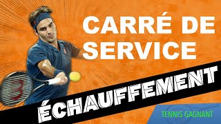 Tennis Échauffement parfait carré de service [upl. by Nalad]