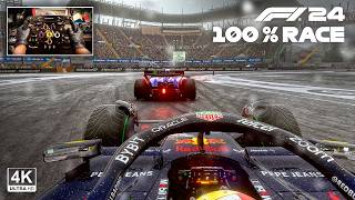 Sergio Pérezs Red Bull Racing RB20  F1 24 100 Race Mexico GP  Steering Wheel Gameplay [upl. by Dnalevelc290]