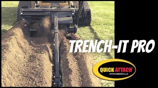 TrenchIt Pro Trencher for skid steers in action [upl. by Lawan]