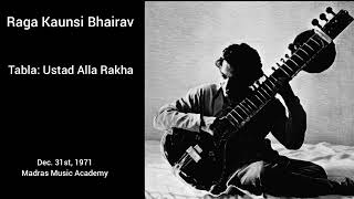 Pandit Ravi Shankar Sitar  Raga Kaunsi Bhairav [upl. by Liek761]