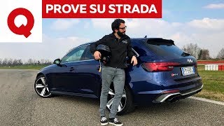 Nuova Audi RS4 è davvero così veloce La prova definitiva  Quattroruote [upl. by Mailli19]