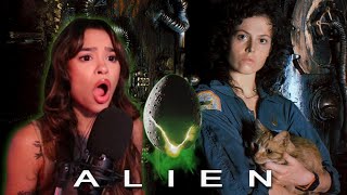 Alien 1979 MOVIE REACTION  First Time Watching [upl. by Peltz707]