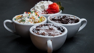 3Minute Mug Cakes 4 Ways [upl. by Ludlew621]