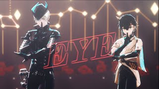 【Punishing Gray Raven MMD】EYE LeeampChangyu  背中ひらひらチーム【リーamp常羽 パニグレMMD 战双MMD】 [upl. by Marte]