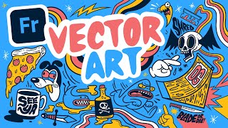 How To Make Vector Art in Adobe Fresco From Sketch to Finished Products [upl. by Publius]