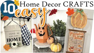 10 BEST FALL DIYS for FALL DIY HOME DECOR  Dollar Tree Crafts [upl. by Zeiger581]