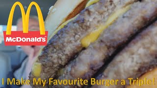 Another Triple Burger Review  McDonalds Triple Quarter Pounder With Cheese [upl. by Vivienne]