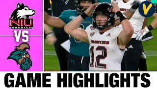 Northern Illinois vs Coastal Carolina  2021 Cure Bowl Highlights [upl. by Nesnar778]