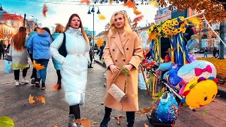 Lviv Ukraine Autumn 🍂Walking tour🍁Liberty Avenue 4K 60fps 2023 Львів [upl. by Rie]