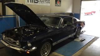 1967 Mustang fastback 4 speed factory big block 390 on dyno at TMS [upl. by Fabi]