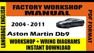 Aston Martin DB9 20042011 Official Factory Workshop Service Repair Manual Wiring Diagrams [upl. by Mirth]