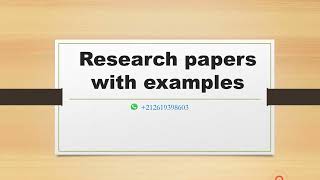 Research project شرح  PFE  بحث التخرج  PFE  Tips  Examples of research papers [upl. by Inalel]