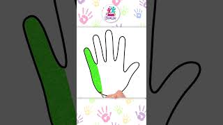 🌈How To Draw A Rainbow Hand🖐️ shorts coloring drawing drawingvideosforkids [upl. by Hanway]