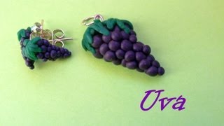 Wine Grape  Grappolo dUva Autumn ☂ Polymer Clay Tutorial [upl. by Reinhold246]