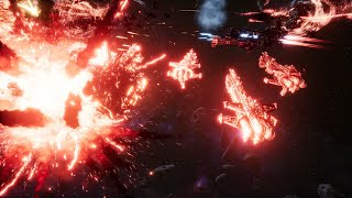 Adeptus Mechanicus vs Orks  4K Quality  Battlefleet Gothic Armada 2 [upl. by Houghton]