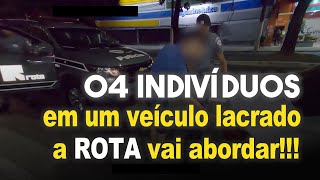 4 Indivíduos em um veículo lacrado sugere uma abordagem da ROTA [upl. by Ileak]