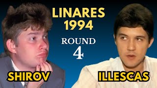 Alexey Shirov vs Miguel Illescas  Linares 1994  Round 4 [upl. by Onibag]