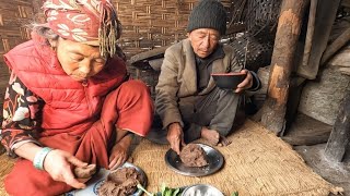 Nepalese Food Dhido  Eastern Rural Nepal [upl. by Rratsal300]