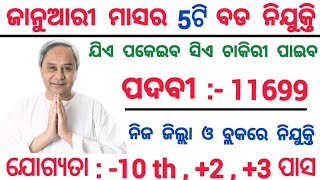 January Month Top Odisha Government Jobs 2024  Odisha Government Jobs 2024  Odisha Jobs [upl. by Hansen]