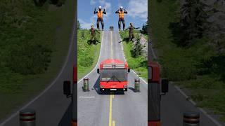 Dumper trucks vs bollards crash india beamngdrive shortvideo shorts truck usa fire [upl. by Hadria856]