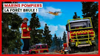 GTA 5 RP  ENORME FEU DE FORET POUR LES MARINS POMPIERS  BMPM [upl. by Eresed497]