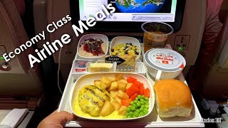 HD Economy Meals on Big Airlines Emirates  Delta United Air Canada amp More [upl. by Akanke]