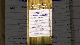 Writs of indian constitution LEGAL NOTES [upl. by Ekal300]