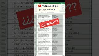 😱Extraer nombre en Excel excel exceltips exceltutorial trucos tips tutorial hack consejos [upl. by Keeton]