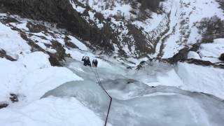 Cascade de glace du Bois Noir Ceillac Ecrins Prestige [upl. by Eiram]