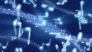 Blue music notes Motion Graphics Background Video [upl. by Alveta]