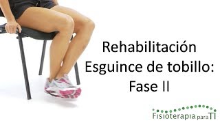 Esguince de tobillo Ejercicios isométricos Rehabilitación fase II  Fisioterapia para TI [upl. by Wendelina]