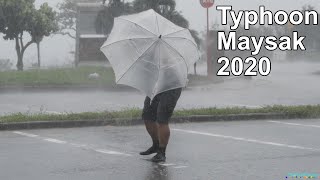 Typhoon Maysak in Okinawa  Trying to get some good footage and Umbrella test  OkiPixelFinders [upl. by Doughty875]