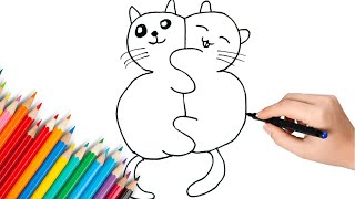 How to draw cute animalsEasy drawing [upl. by Hotchkiss]