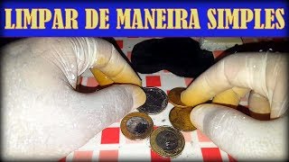 Como limpar moedas e polir sem danificar  De forma simples sem ácidos ou produtos corrosivos [upl. by Kessel467]