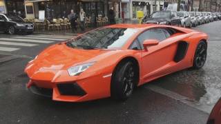 New Lamborghini Aventador in Paris [upl. by Ssenav]