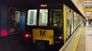 Tyne amp Wear Metro Metrocars 4004 and 4035 at Monument [upl. by Sivra]