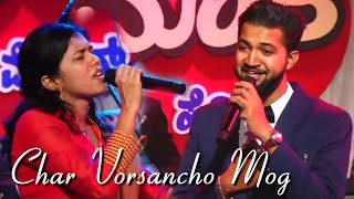 Char Vorsancho Mog  Konkani Duet Song  Live Performance by velitalobo amp JasonLoboBondel ❤️ [upl. by Aretha]