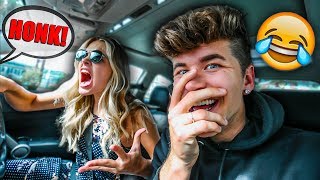 HONK AT ME PRANK ON GIRLFRIEND SHE FREAKED OUT [upl. by Anyk]