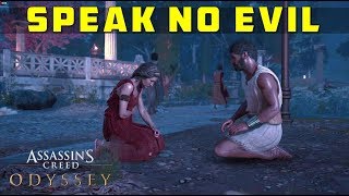 Speak No Evil Interrogate Mydon at the Guesthouse  ASSASSINS CREED ODYSSEY [upl. by Ahsieyt]