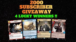 2000k Subscriber WINNERS   Shadows of the Galaxy  Star Wars Unlimited  Game Play amp Deck Tech [upl. by Valeta643]