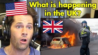 American Reacts to Civil Unrest in the UK [upl. by Airun]